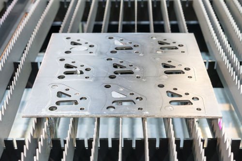 Sheet metal that has been precision laser cut